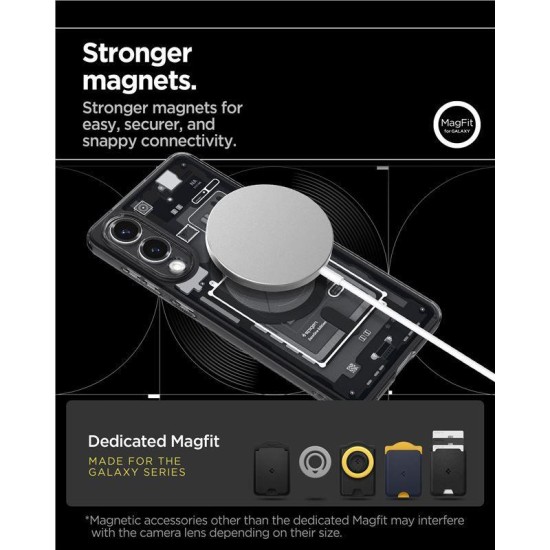 Husa Spigen Ultra Hybrid MagSafe pentru Samsung Galaxy S25 Edge, negru (S25 Edge, ACS09415) by www.silkase.ro