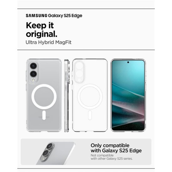 Husa Spigen Ultra Hybrid MagSafe pentru Samsung Galaxy S25 Edge, alb (Spigen, S25 Edge) by www.silkase.ro Husa Spigen Ultra Hybrid MagSafe pentru Samsung Galaxy S25 Edge, alb (S25 Edge, ACS09418) by www.silkase.ro