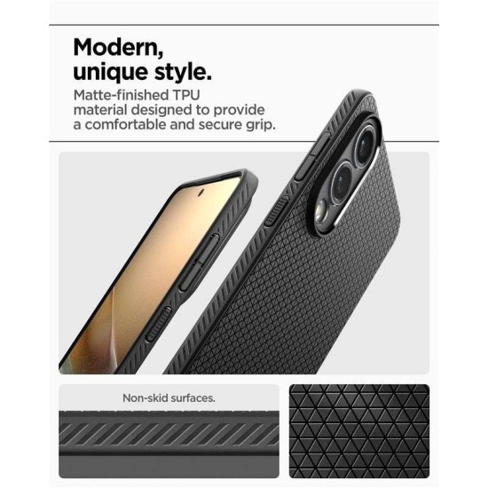 Husa Spigen Liquid Air pentru Samsung Galaxy S25 Edge, negru mat (Spigen, S25 Edge) by www.silkase.ro Husa Spigen Liquid Air pentru Samsung Galaxy S25 Edge, negru mat (S25 Edge, ACS09420) by www.silkase.ro