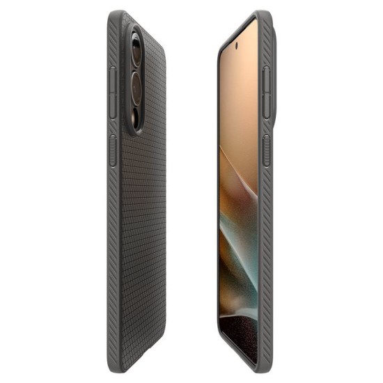 Husa Spigen Liquid Air pentru Samsung Galaxy S25 Edge, gri marble (S25 Edge, ACS09421) by www.silkase.ro