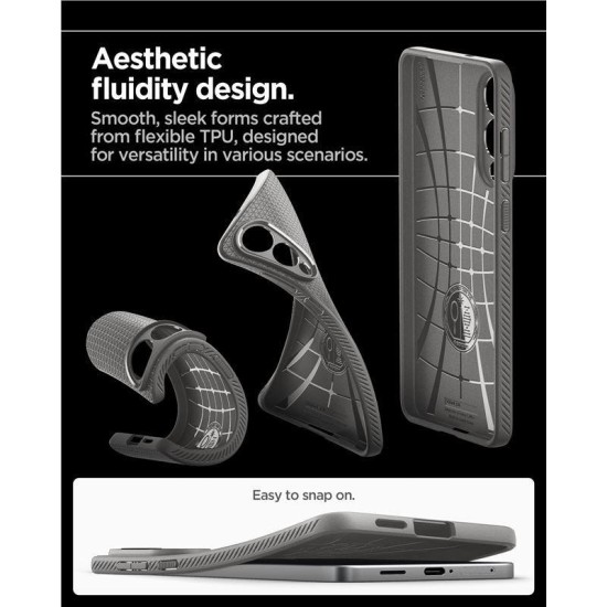 Husa Spigen Liquid Air pentru Samsung Galaxy S25 Edge, gri marble (S25 Edge, ACS09421) by www.silkase.ro