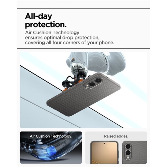 Husa Spigen Liquid Air pentru Samsung Galaxy S25 Edge, gri marble (S25 Edge, ACS09421) by www.silkase.ro