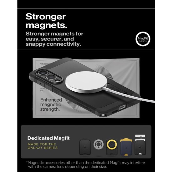 Husa Spigen Tough Armor MagSafe pentru Samsung Galaxy S25 Edge, negru (S25 Edge, ACS09422) by www.silkase.ro