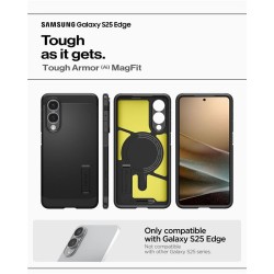 Husa Spigen Tough Armor MagSafe pentru Samsung Galaxy S25 Edge, negru