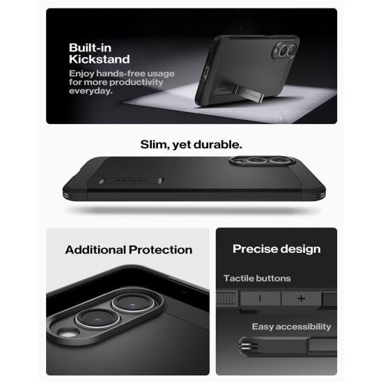 Husa Spigen Tough Armor MagSafe pentru Samsung Galaxy S25 Edge, negru (S25 Edge, ACS09422) by www.silkase.ro