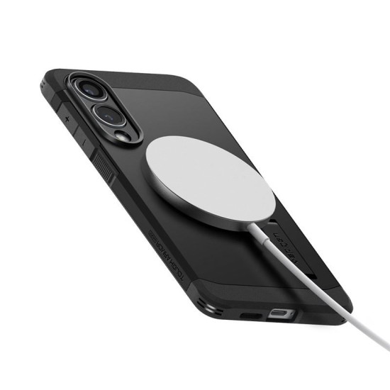 Husa Spigen Tough Armor MagSafe pentru Samsung Galaxy S25 Edge, negru (S25 Edge, ACS09422) by www.silkase.ro