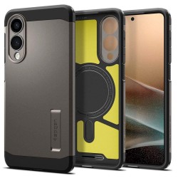 Husa Spigen Tough Armor MagSafe pentru Samsung Galaxy S25 Edge, gunmetal