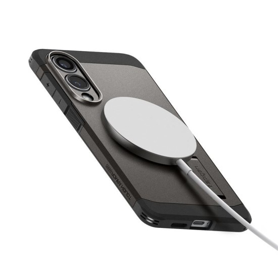 Husa Spigen Tough Armor MagSafe pentru Samsung Galaxy S25 Edge, gunmetal (Spigen, S25 Edge) by www.silkase.ro Husa Spigen Tough Armor MagSafe pentru Samsung Galaxy S25 Edge, gunmetal (S25 Edge, ACS09423) by www.silkase.ro
