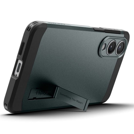 Husa Spigen Tough Armor MagSafe pentru Samsung Galaxy S25 Edge, verde abyss (S25 Edge, ACS09424) by www.silkase.ro