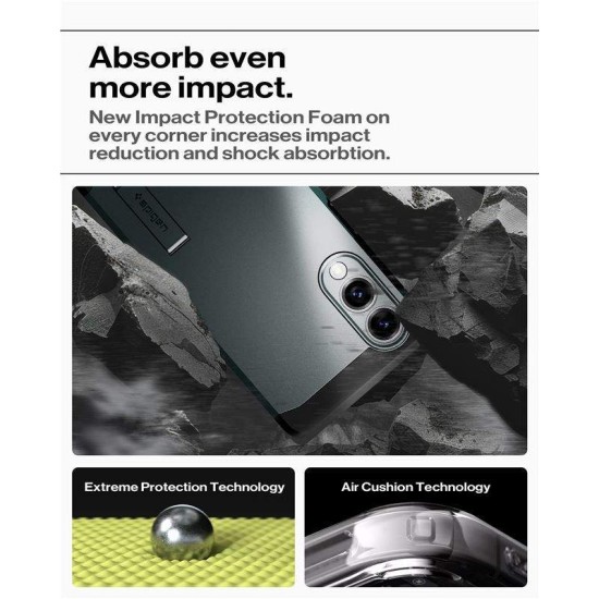 Husa Spigen Tough Armor MagSafe pentru Samsung Galaxy S25 Edge, verde abyss (S25 Edge, ACS09424) by www.silkase.ro