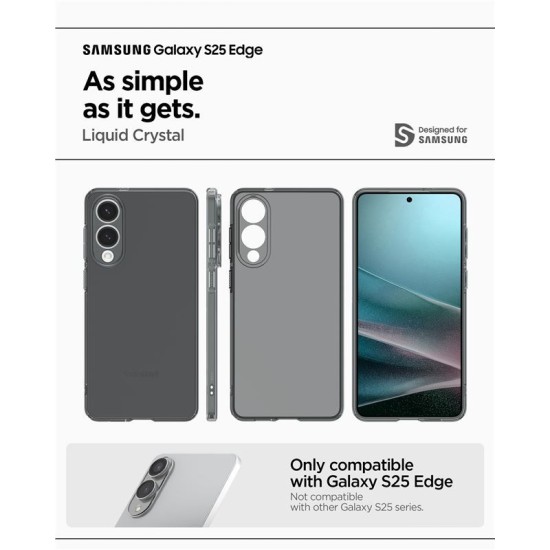 Husa Spigen Liquid Crystal pentru Samsung Galaxy S25 Edge, transparenta fumuriu (S25 Edge, ACS09426) by www.silkase.ro