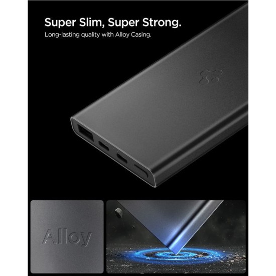 Baterie externa Spigen Essential 10000mAh 22.5W, neagra (Spigen, Ingredi) by www.silkase.ro Baterie externa Spigen Essential 10000mAh 22.5W, neagra (Baterii Externe, ABA09431) by www.silkase.ro