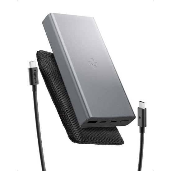 Baterie externa Spigen Essential 20000mAh 30W, gri (Spigen, Ingredi) by www.silkase.ro Baterie externa Spigen Essential 20000mAh 30W, gri (Baterii Externe, ABA09434) by www.silkase.ro