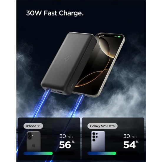 Baterie externa Spigen Essential 30000mAh 30W, neagra (Spigen, Ingredi) by www.silkase.ro Baterie externa Spigen Essential 30000mAh 30W, neagra (Baterii Externe, ABA09435) by www.silkase.ro