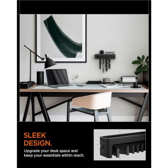 Organizator Curele Apple Watch Spigen S341, Negru (Ingredi, AMP09445) by www.silkase.ro