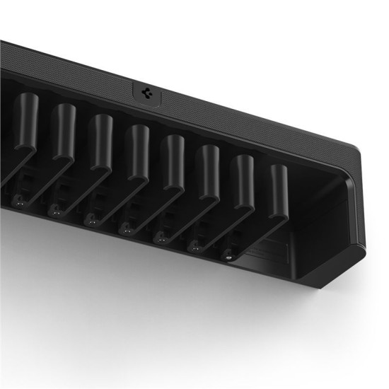 Organizator Curele Apple Watch Spigen S341, Negru (Ingredi, AMP09445) by www.silkase.ro