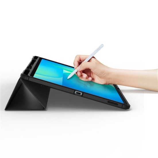 Husa tableta Spigen Ultra Hybrid Pro pentru Samsung Galaxy Tab S10 FE Plus, negru-transparent (Ingredi, ACS09446) by www.silkase.ro