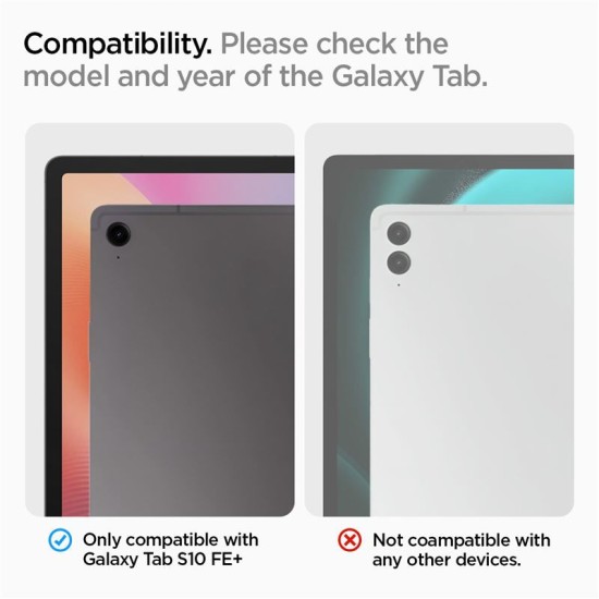 Husa tableta Spigen Ultra Hybrid Pro pentru Samsung Galaxy Tab S10 FE Plus, negru-transparent (Ingredi, ACS09446) by www.silkase.ro