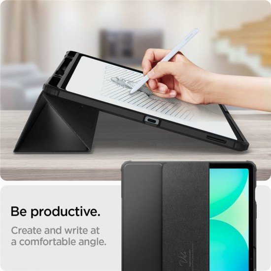 Husa tableta Spigen Ultra Hybrid Pro pentru Samsung Galaxy Tab S10 FE Plus, negru-transparent (Ingredi, ACS09446) by www.silkase.ro