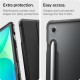 Husa tableta Spigen Ultra Hybrid Pro pentru Samsung Galaxy Tab S10 FE Plus, negru-transparent (Ingredi, ACS09446) by www.silkase.ro