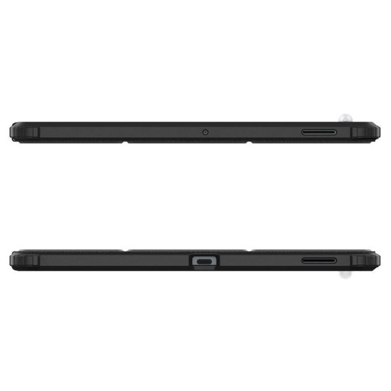 Husa tableta Spigen Ultra Hybrid Pro pentru Samsung Galaxy Tab S10 FE Plus, negru-transparent (Ingredi, ACS09446) by www.silkase.ro