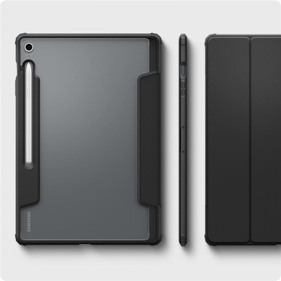 Husa tableta Spigen Ultra Hybrid Pro pentru Samsung Galaxy Tab S10 FE Plus, negru-transparent (Ingredi, ACS09446) by www.silkase.ro