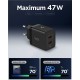 Incarcator de retea Spigen Essential 47W, negru (Incarcatoare, ACH09457) by www.silkase.ro