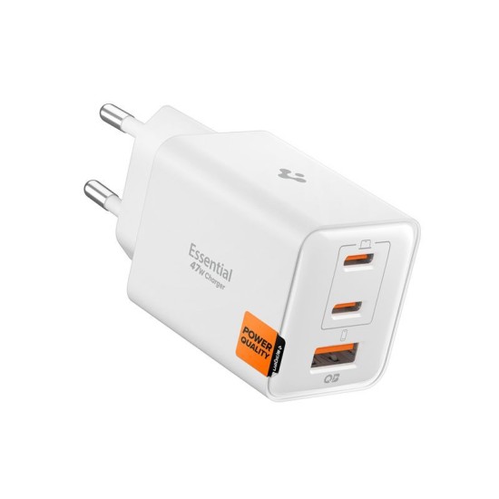 Încărcător de Rețea Spigen Essential 47W EE473EU, Dual USB-C, Fast Charging, Alb Încărcător de Rețea Spigen Essential 47W EE473EU, Dual USB-C, Fast Charging, Alb (Genți și Borsete Telefon, ACH09464) by www.silkase.ro