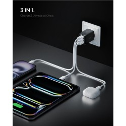 Încărcător de Rețea Spigen Essential 47W EE473EU, Dual USB-C, Negru Încărcător de Rețea Spigen Essential 47W EE473EU, Dual USB-C, Negru