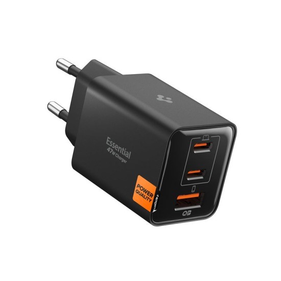 Încărcător de Rețea Spigen Essential 47W EE473EU, Dual USB-C, Negru Încărcător de Rețea Spigen Essential 47W EE473EU, Dual USB-C, Negru (Încărcătoare Rețea, ACH09465) by www.silkase.ro