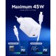 Încărcător de Retea Spigen Essential 45W EE451EU, USB-C, White Încărcător de Retea Spigen Essential 45W EE451EU, USB-C, White (Suporturi Auto și Birou, ACH09473) by www.silkase.ro