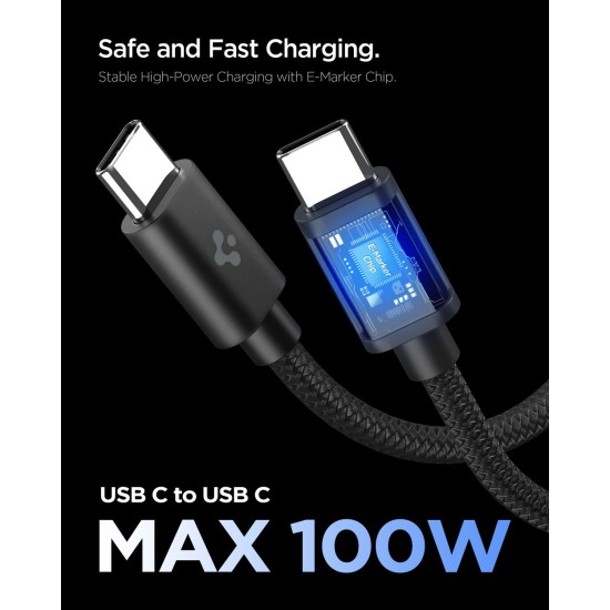 Încărcător de Rețea Spigen Essential 45W EE451EU, Fast Charge, Negru (Cabluri Telefon, ACH09474) by www.silkase.ro