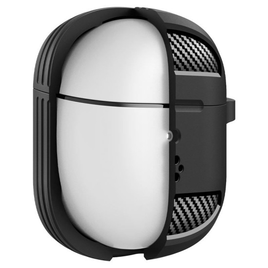 Husa de protectie robusta Spigen Rugged Armor pentru Google Pixel Buds 2a, negru mat (Ingredi, ACS09480) by www.silkase.ro