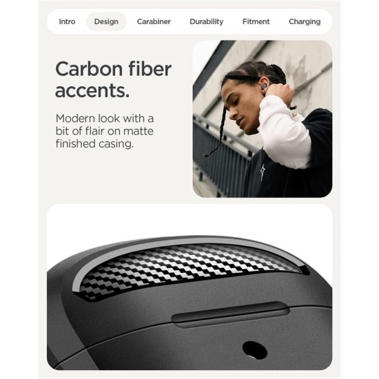 Husa de protectie robusta Spigen Rugged Armor pentru Google Pixel Buds 2a, negru mat (Ingredi, ACS09480) by www.silkase.ro