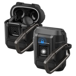 Husa cu sistem de blocare Spigen Lock Fit pentru Google Pixel Buds 2a, negru mat