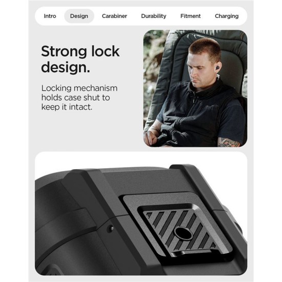 Husa cu sistem de blocare Spigen Lock Fit pentru Google Pixel Buds 2a, negru mat (Spigen, Ingredi) by www.silkase.ro Husa cu sistem de blocare Spigen Lock Fit pentru Google Pixel Buds 2a, negru mat (Ingredi, ACS09481) by www.silkase.ro