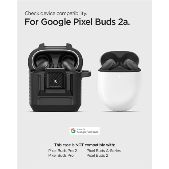 Husa cu sistem de blocare Spigen Lock Fit pentru Google Pixel Buds 2a, negru mat (Spigen, Ingredi) by www.silkase.ro Husa cu sistem de blocare Spigen Lock Fit pentru Google Pixel Buds 2a, negru mat (Ingredi, ACS09481) by www.silkase.ro