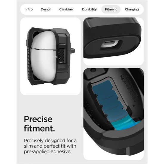 Husa cu sistem de blocare Spigen Lock Fit pentru Google Pixel Buds 2a, negru mat (Spigen, Ingredi) by www.silkase.ro Husa cu sistem de blocare Spigen Lock Fit pentru Google Pixel Buds 2a, negru mat (Ingredi, ACS09481) by www.silkase.ro
