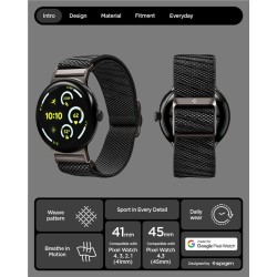 Curea Spigen Lite Fit X pentru Google Pixel Watch 4/3/2/1 41mm, Black