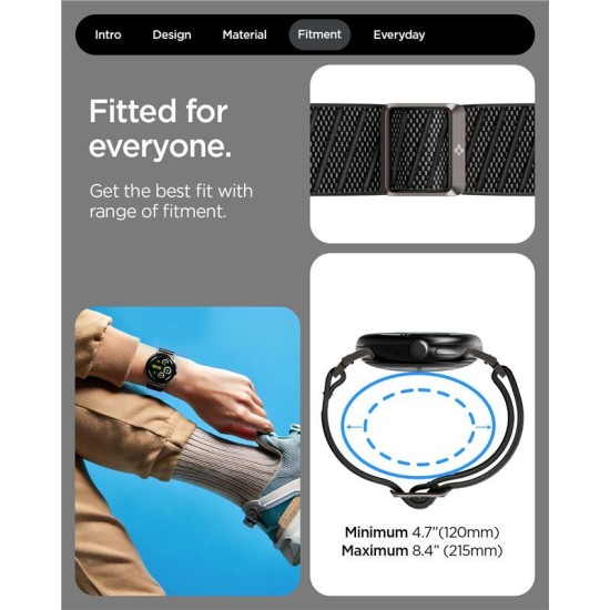 Curea Spigen Lite Fit X pentru Google Pixel Watch 4/3/2/1 41mm, Black (Pixel Watch 3, AMP09482) by www.silkase.ro