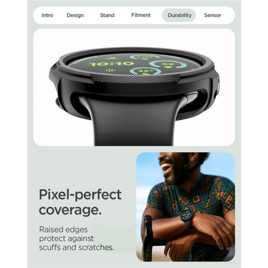 SPIGEN Carcasă Protecție cu Stand Liquid Air Google Pixel Watch 4 (41mm - 1.2 inch), Negru Mat (Pixel Watch 4, ACS09483) by www.silkase.ro