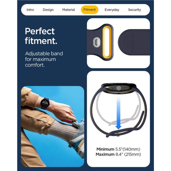 Curea Spigen Nano Pop pentru Google Pixel Watch 1/2/3/4 (41mm), Blueberry Navy (Pixel Watch 3, AMP09485) by www.silkase.ro