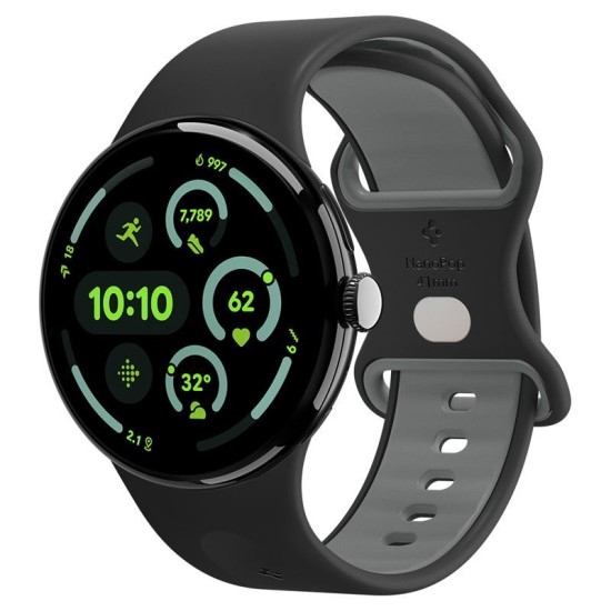 Curea Spigen Nano Pop pentru Google Pixel Watch 4/3/2/1 (41mm), Black Sesame (Pixel Watch 3, AMP09486) by www.silkase.ro