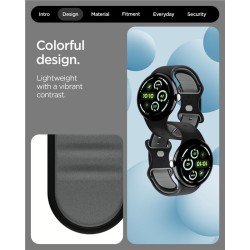 Curea Spigen Nano Pop pentru Google Pixel Watch 4/3 (45mm), Black Sesame