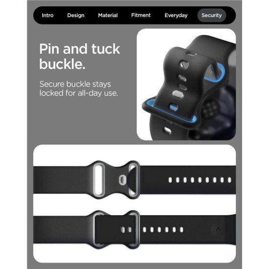 Curea Spigen Nano Pop pentru Google Pixel Watch 4/3 (45mm), Black Sesame (Pixel Watch 3, AMP09491) by www.silkase.ro