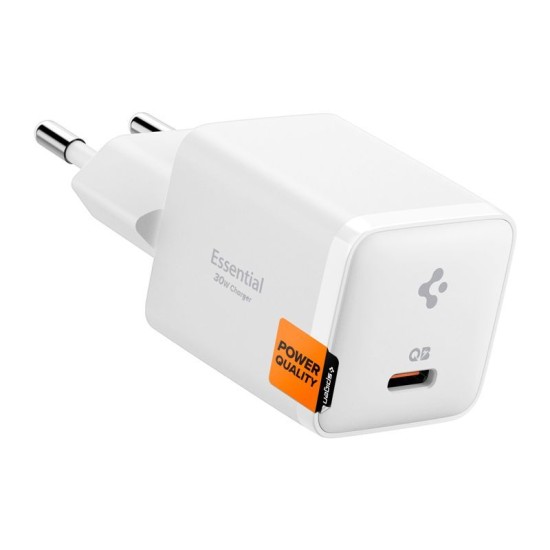 Încărcător de Rețea Spigen Essential 30W EE301EU, Fast Charge, White Încărcător de Rețea Spigen Essential 30W EE301EU, Fast Charge, White (Încărcătoare Rețea, ACH09492) by www.silkase.ro