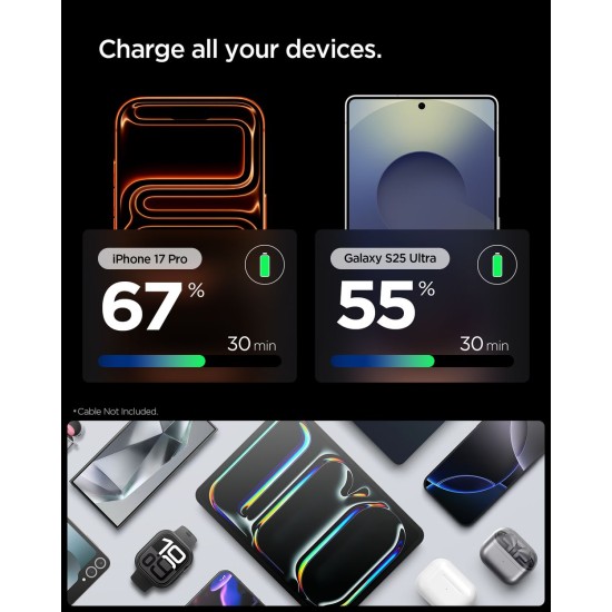 Incarcator de Retea Spigen Essential 30W Fast Charging, EE301EU, Negru (Încărcătoare Rețea, ACH09493) by www.silkase.ro