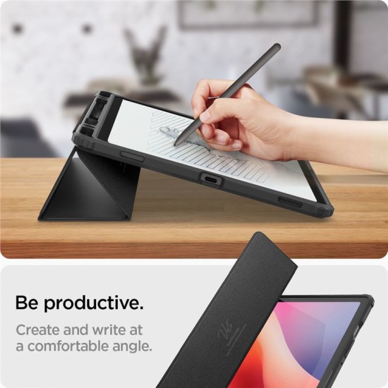 Husa de protectie Spigen Ultra Hybrid Pro pentru Samsung Galaxy Tab S10 FE, neagra (Spigen, Ingredi) by www.silkase.ro Husa de protectie Spigen Ultra Hybrid Pro pentru Samsung Galaxy Tab S10 FE, neagra (Ingredi, ACS09498) by www.silkase.ro