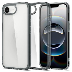 Husa Spigen Ultra Hybrid pentru iPhone 16e, gri transparent