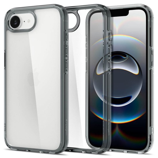 Husa Spigen Ultra Hybrid pentru iPhone 16e, gri transparent (Spigen, iPhone 16) by www.silkase.ro Husa Spigen Ultra Hybrid pentru iPhone 16e, gri transparent (iPhone 16, ACS09531) by www.silkase.ro